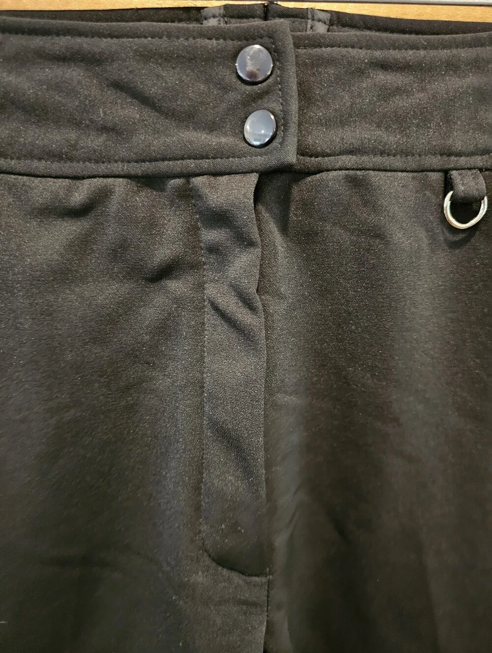 Vintage 1980's Kids Snuggler Ski Wear Black Stretch Stir-up Ski Pants Size 12